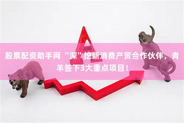 股票配资助手网 “深”挖新消费产贸合作伙伴，青羊签下3大重点项目！